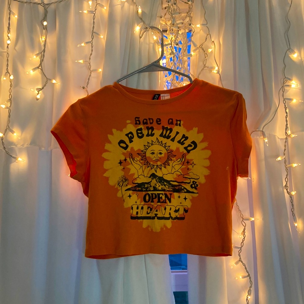 Orange crop top from H and M